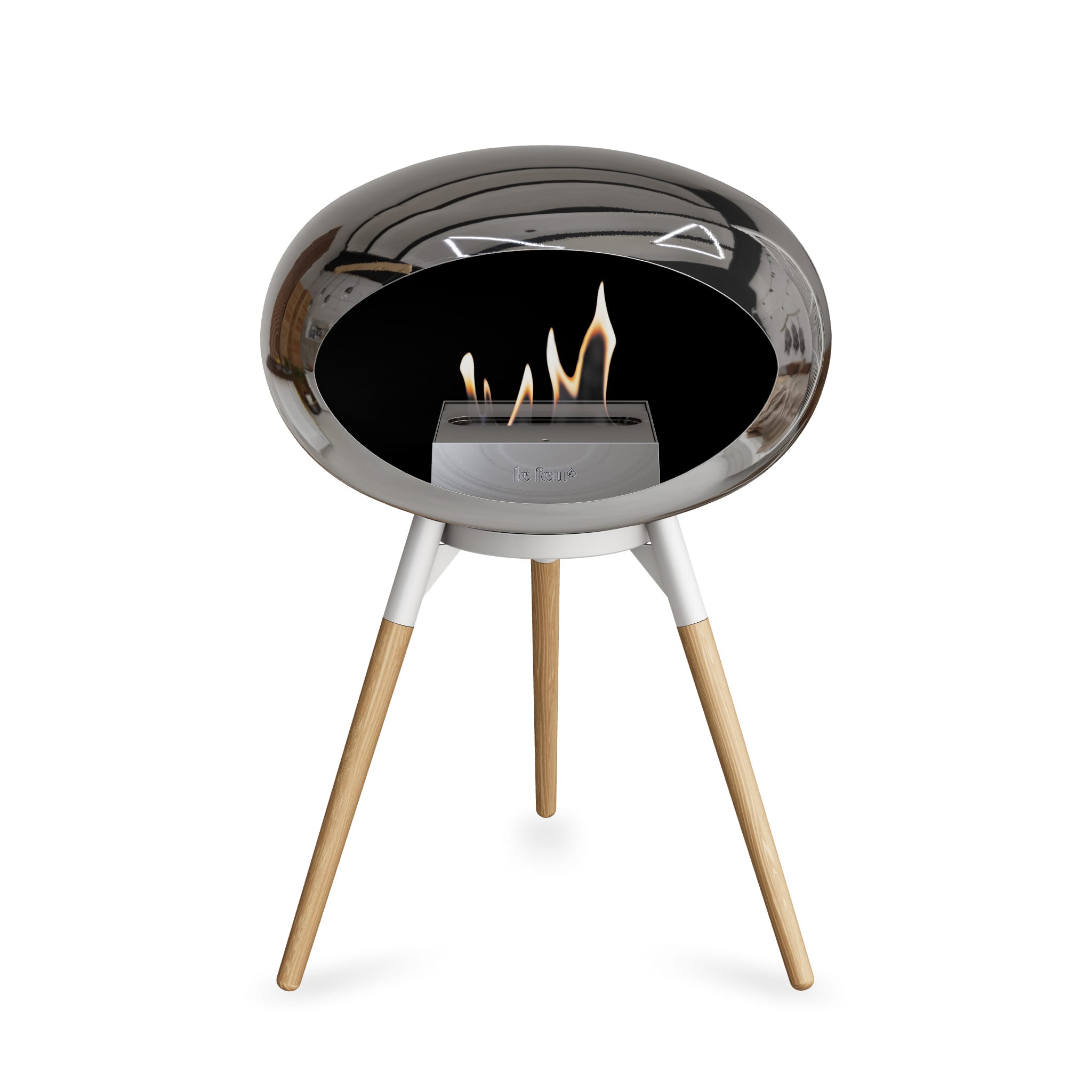 Le Feu Ground Low Dome <br>Chromed Silver